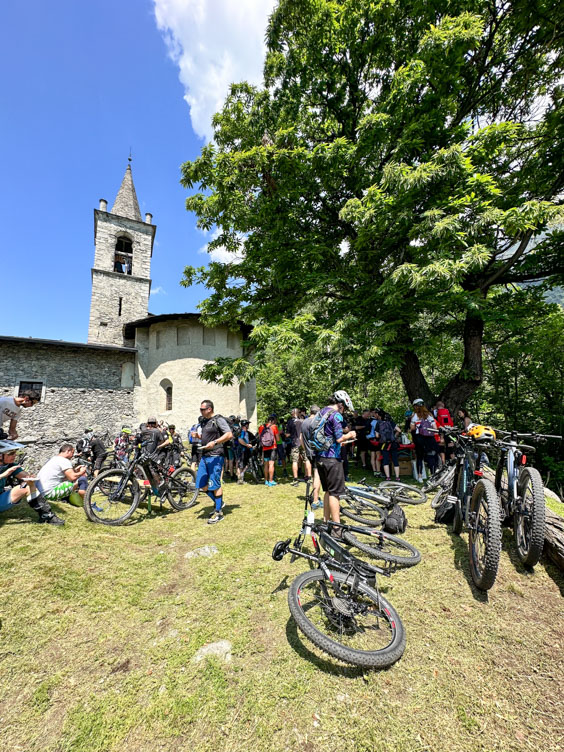 Chiesa di San Giovanni di Bioggio in mtb e-bike